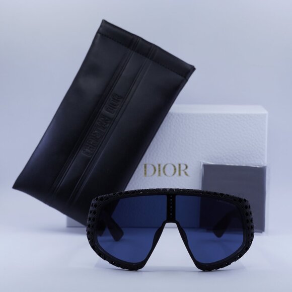 Final Price! Dior DIOR3D M1U 11B0 Black/Blue Sunglasses - Picture 2 of 9